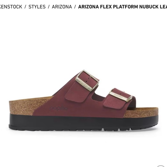 Papillio Arizona PAP Flex Platform Birkenstock Sandals - Zinfandel, 40, NEW! - Picture 8 of 9